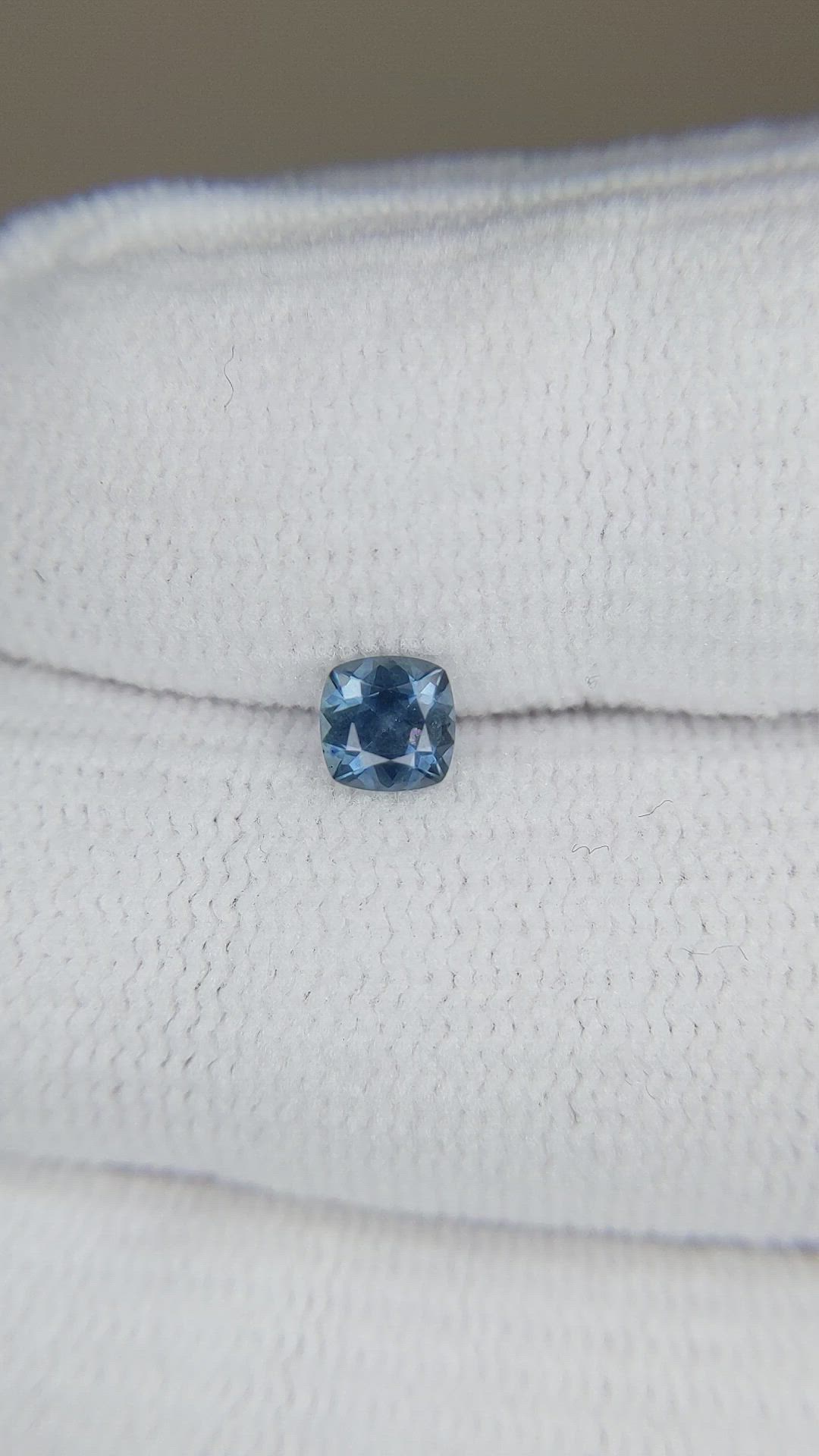0.43 Ct. Greyish Blue Sapphire from Montana Size Video