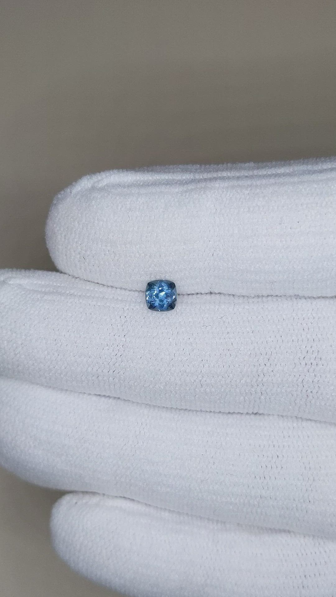 0.43 Ct. Greyish Blue Sapphire from Montana Size Video