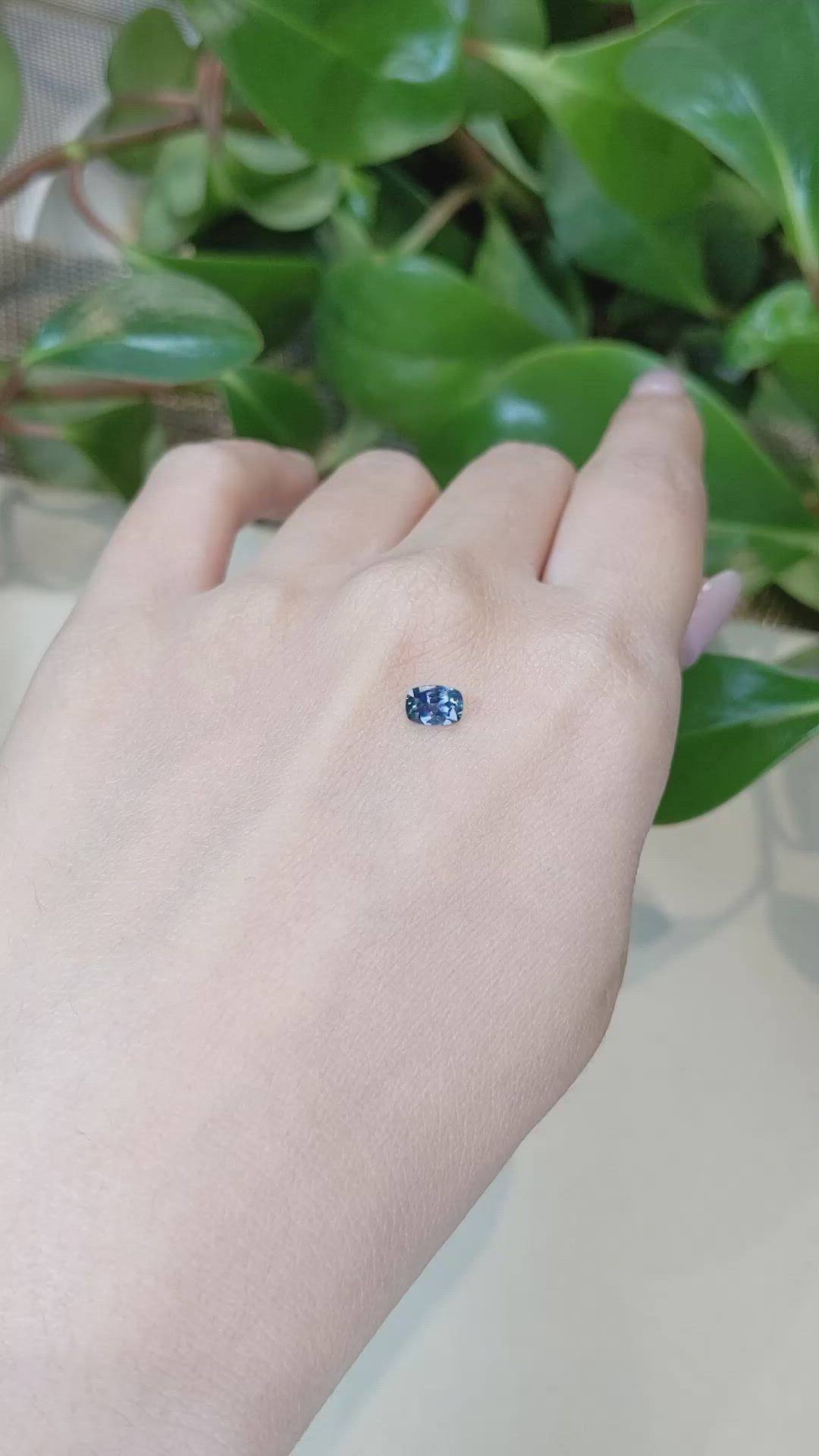 0.50 Ct. Greenish Blue Sapphire from Montana Size Video