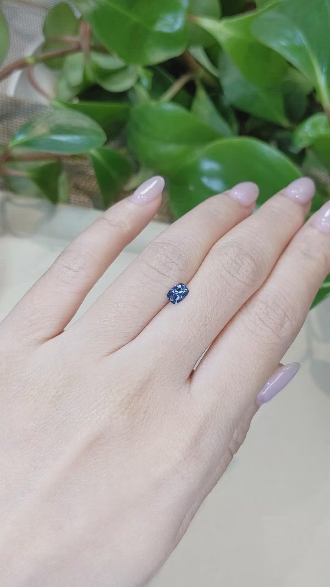 0.50 Ct. Greenish Blue Sapphire from Montana Size Video