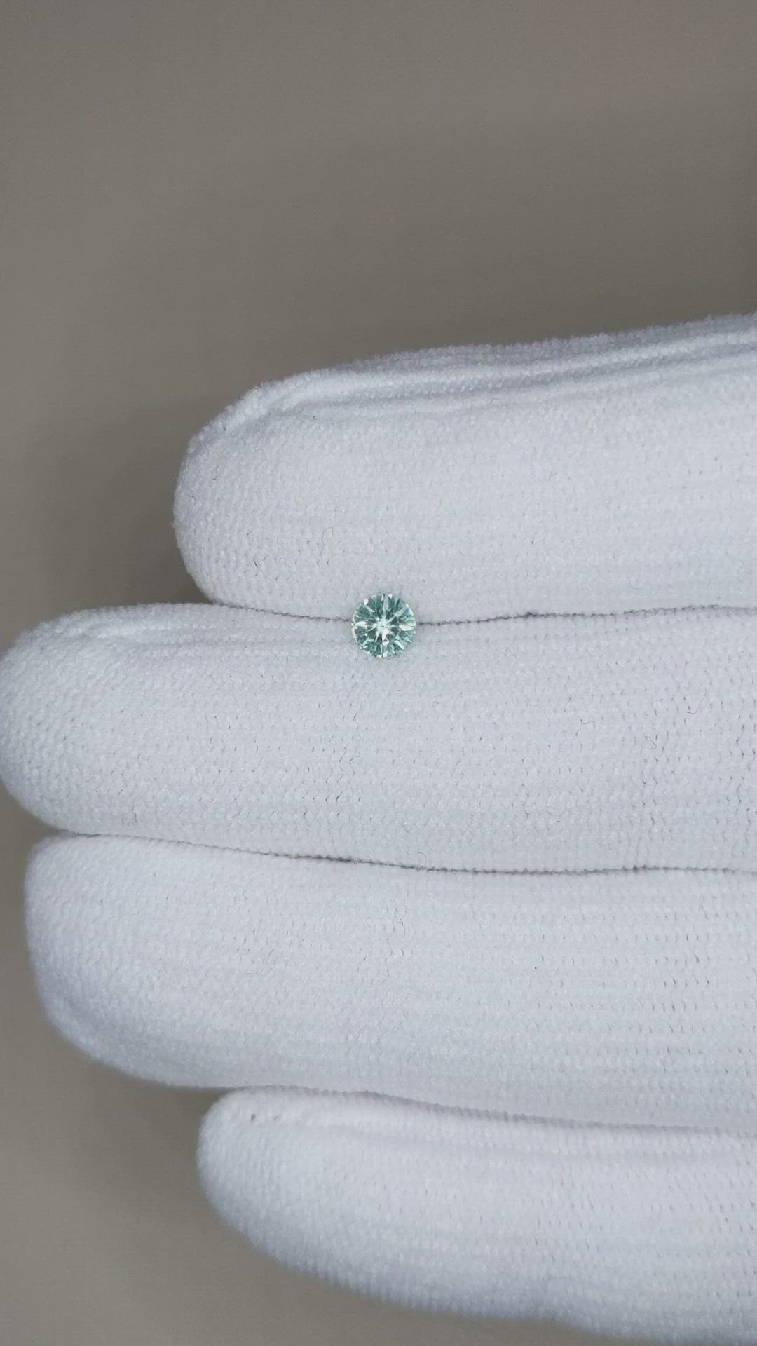 0.27 Ct. Bluish Green Sapphire from Montana Size Video