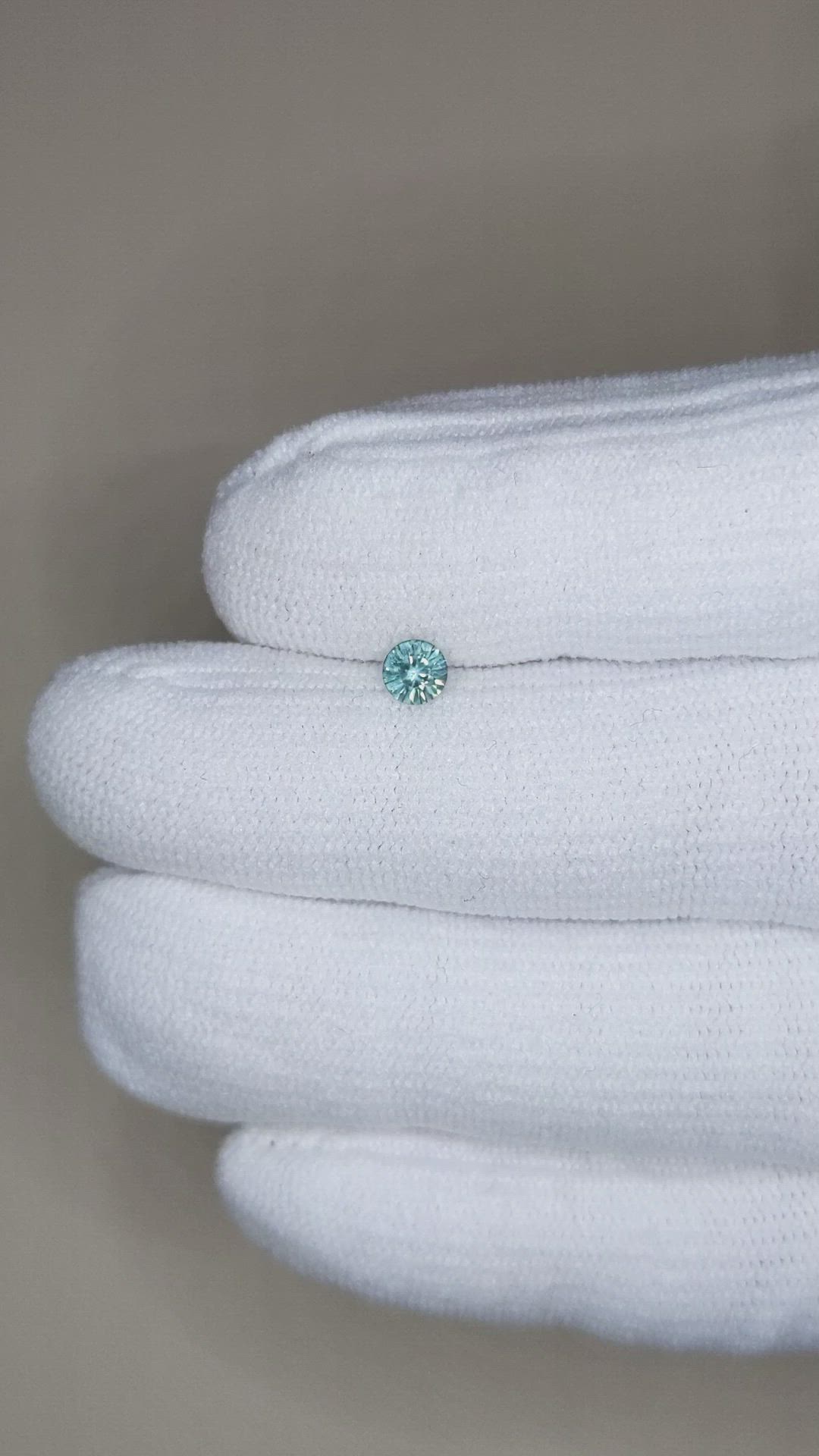 0.30 Ct. Bluish Green Sapphire from Montana Size Video