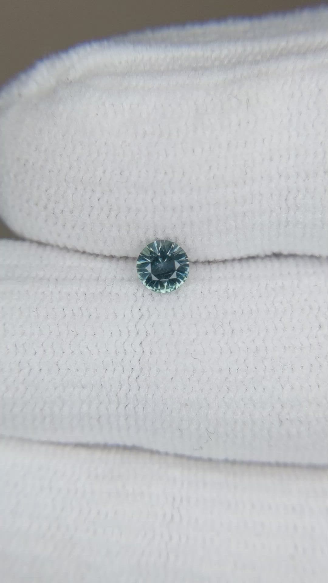 0.30 Ct. Bluish Green Sapphire from Montana Size Video