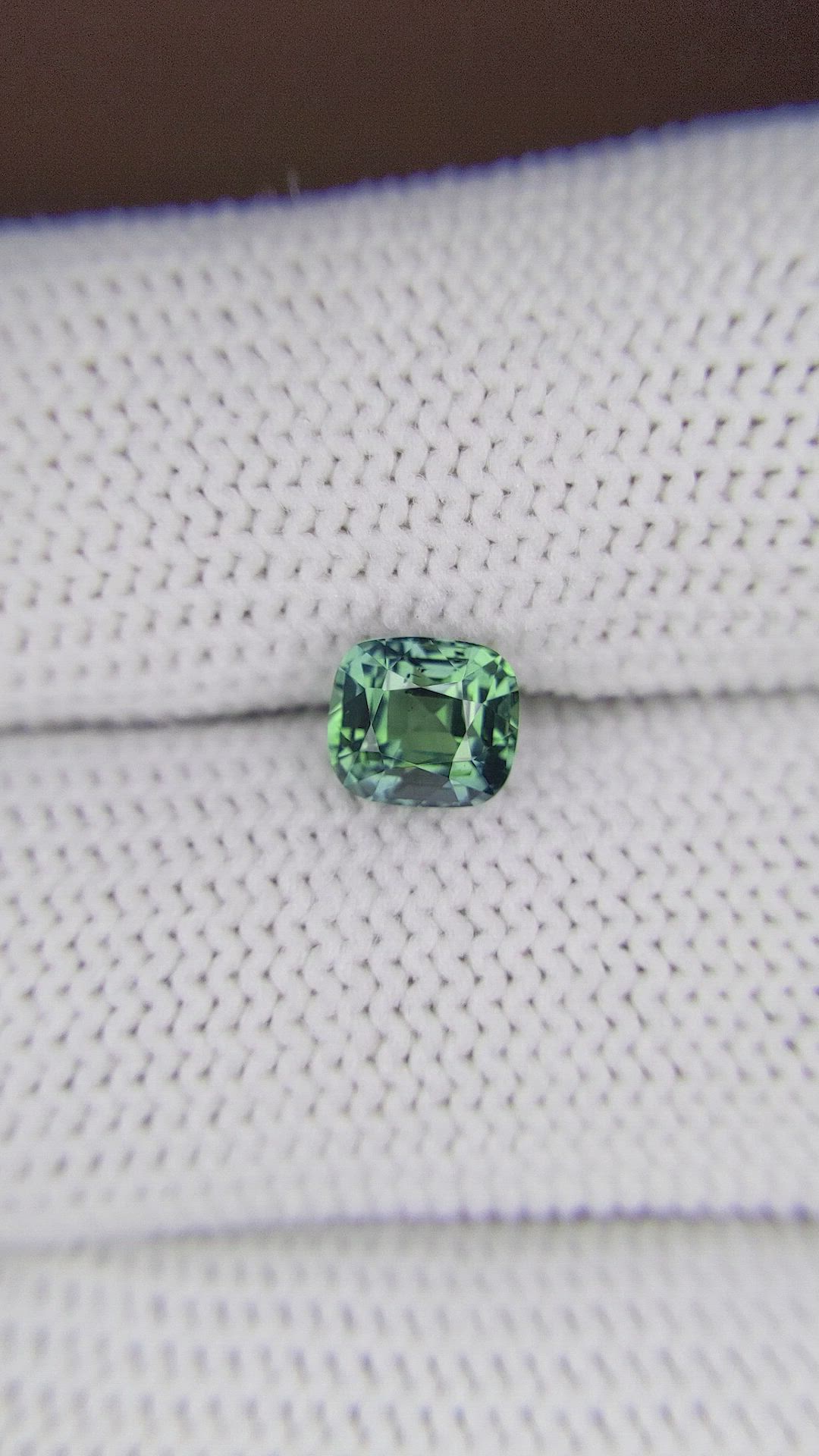 1.34 Ct. Bluish Green Sapphire from Tanzania Size Video