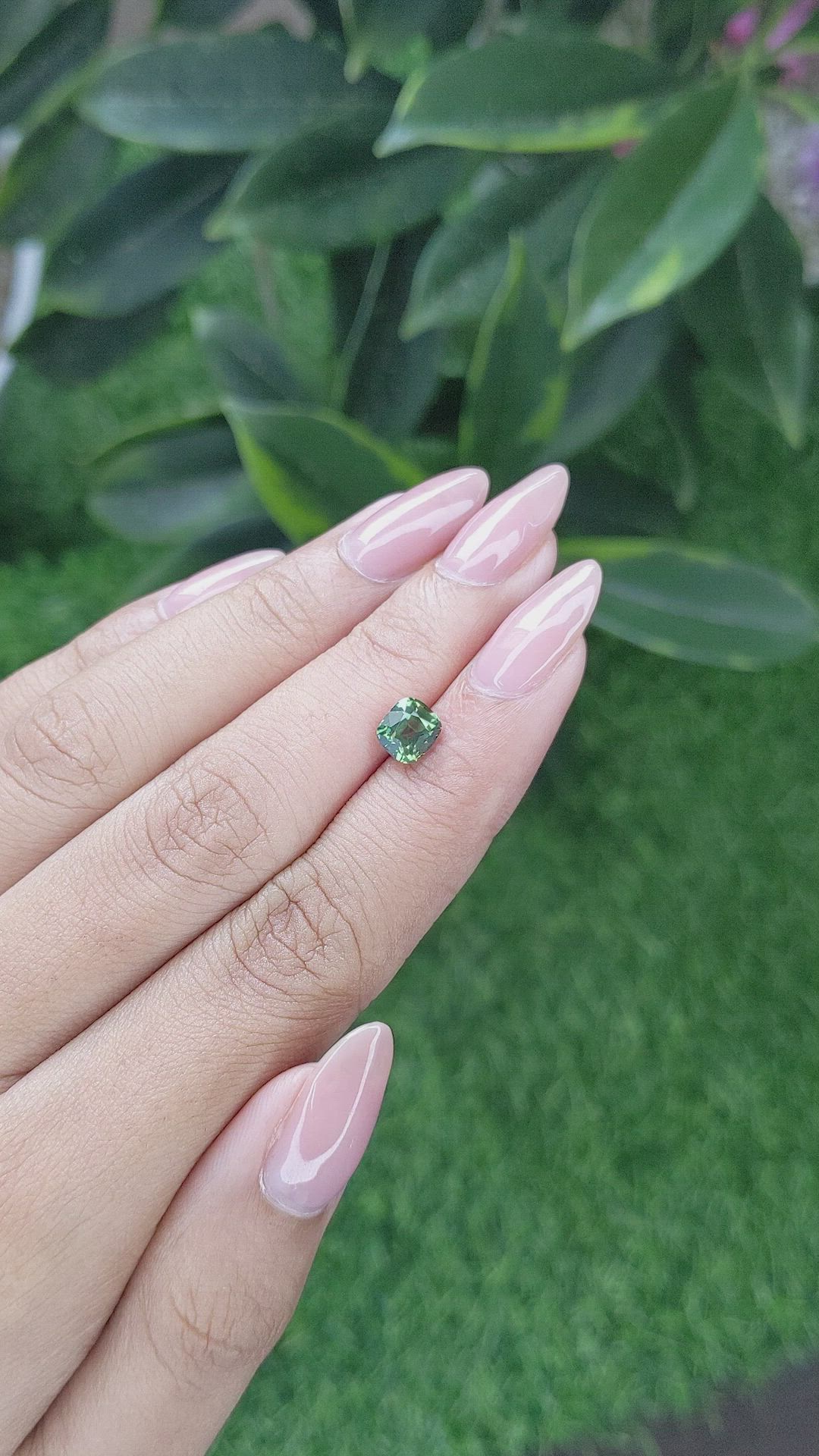 1.34 Ct. Bluish Green Sapphire from Tanzania Size Video