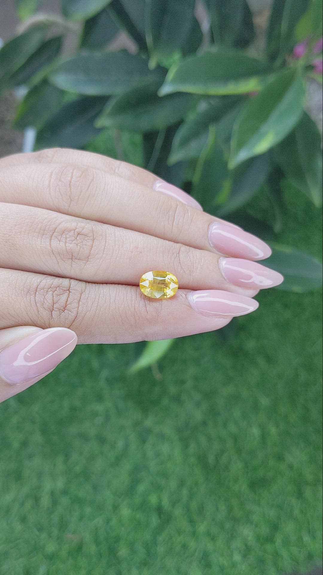 3.06 Ct. Yellow Sapphire from Madagascar Size Video