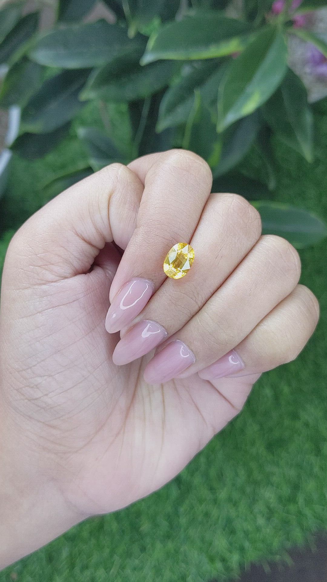 3.06 Ct. Yellow Sapphire from Madagascar Size Video