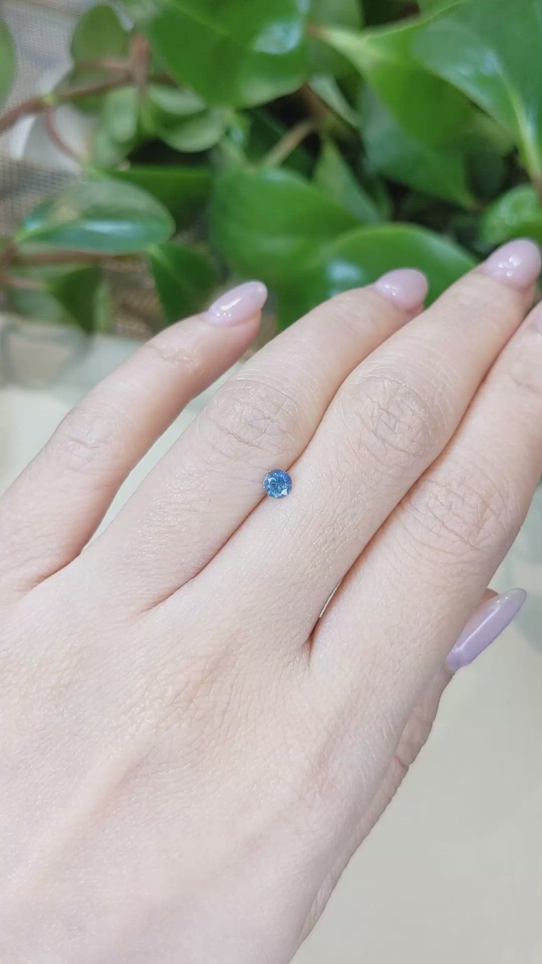 0.30 Ct. Blue Sapphire from Montana Size Video