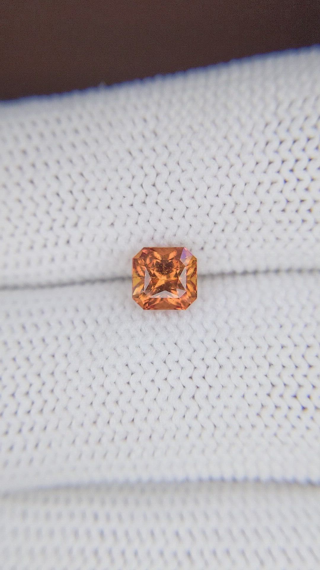 1.08 Ct. Orangish Brown Sapphire from Madagascar Size Video