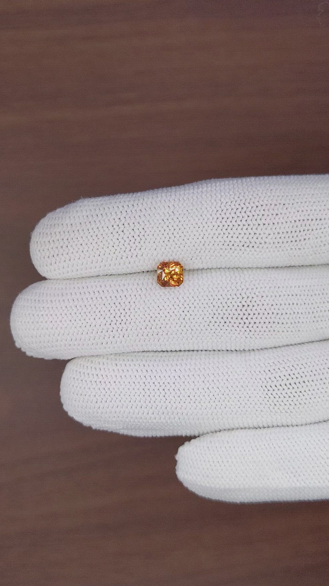 1.08 Ct. Orangish Brown Sapphire from Madagascar Size Video