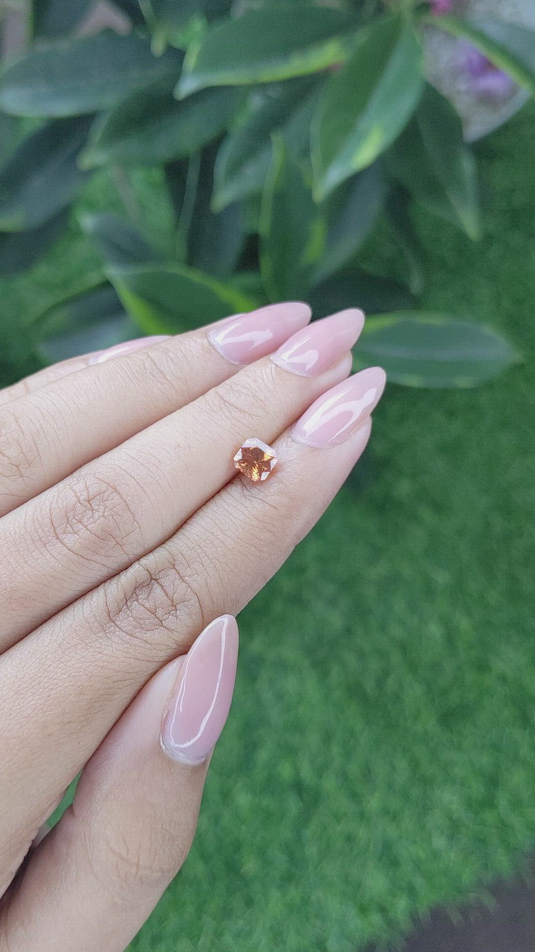 1.08 Ct. Orangish Brown Sapphire from Madagascar Size Video