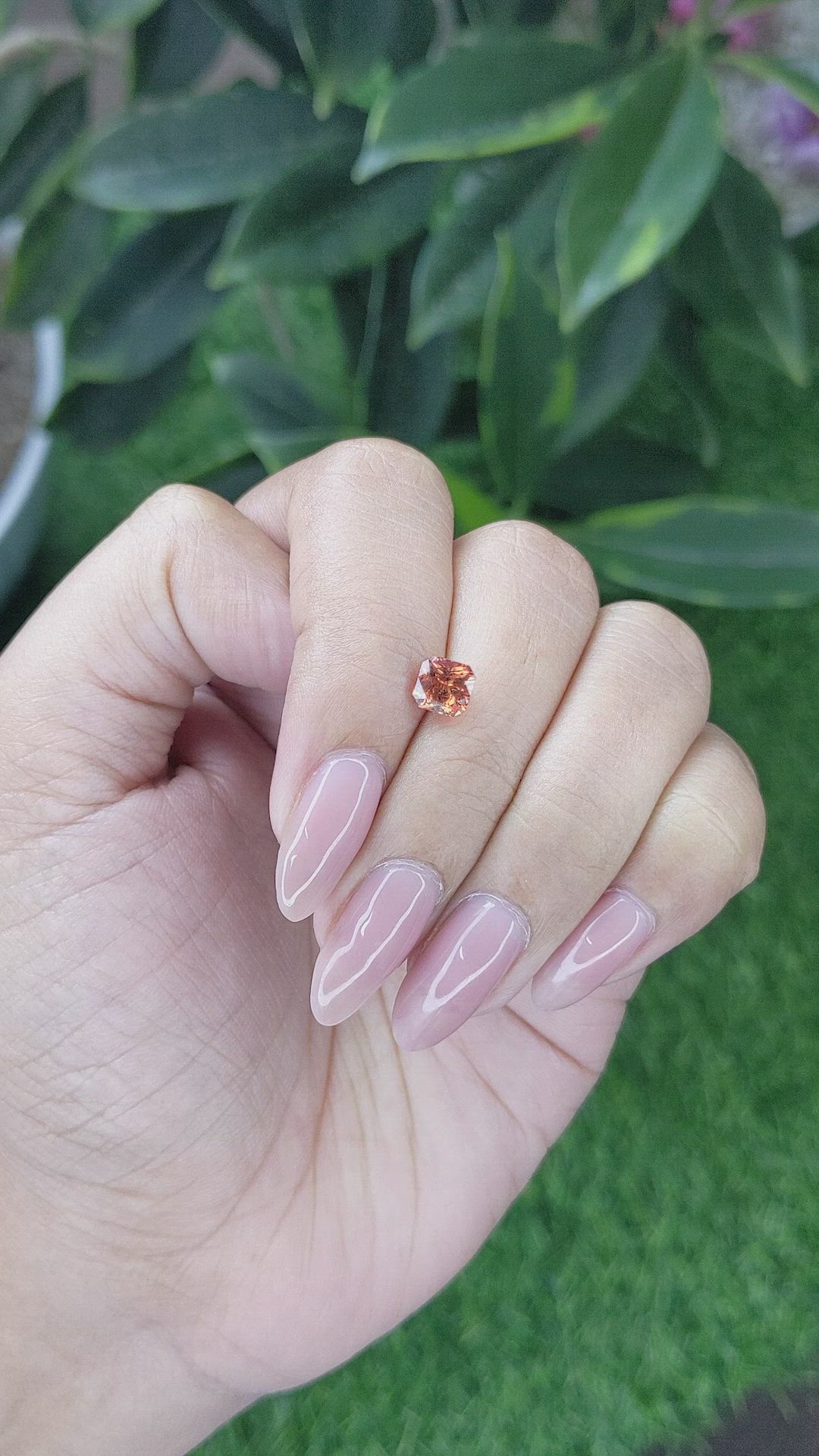 1.08 Ct. Orangish Brown Sapphire from Madagascar Size Video