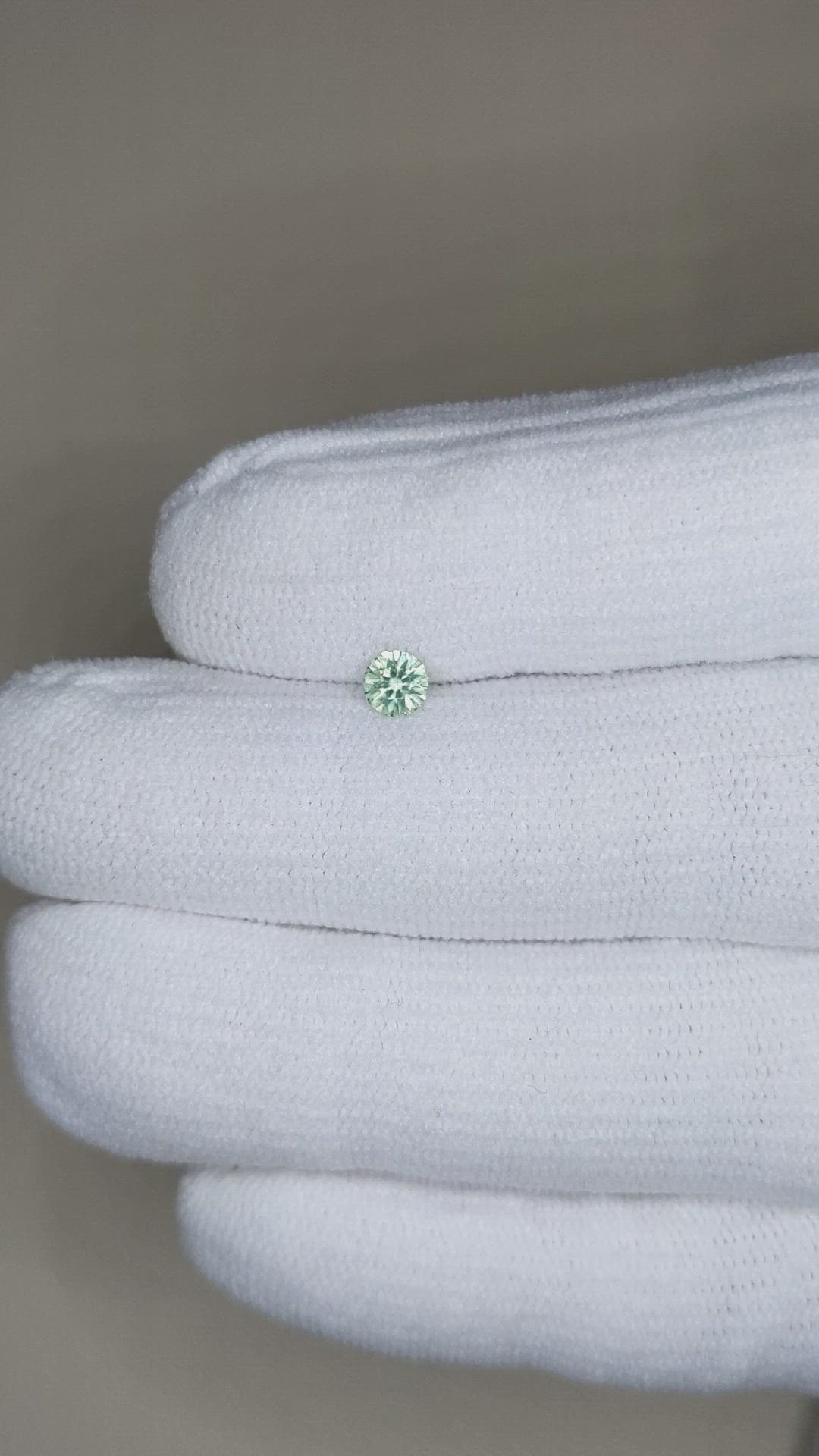 0.30 Ct. Yellowish Green Sapphire from Montana Size Video