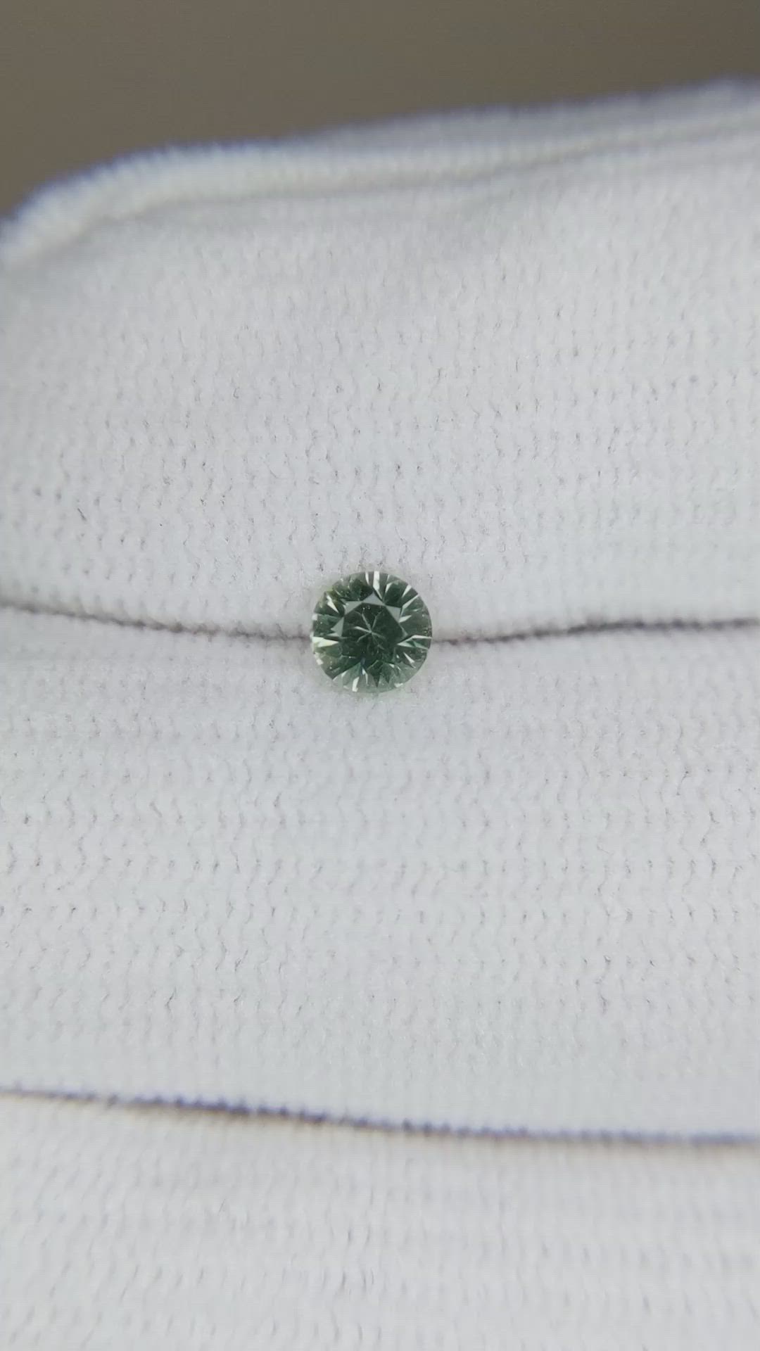 0.30 Ct. Yellowish Green Sapphire from Montana Size Video