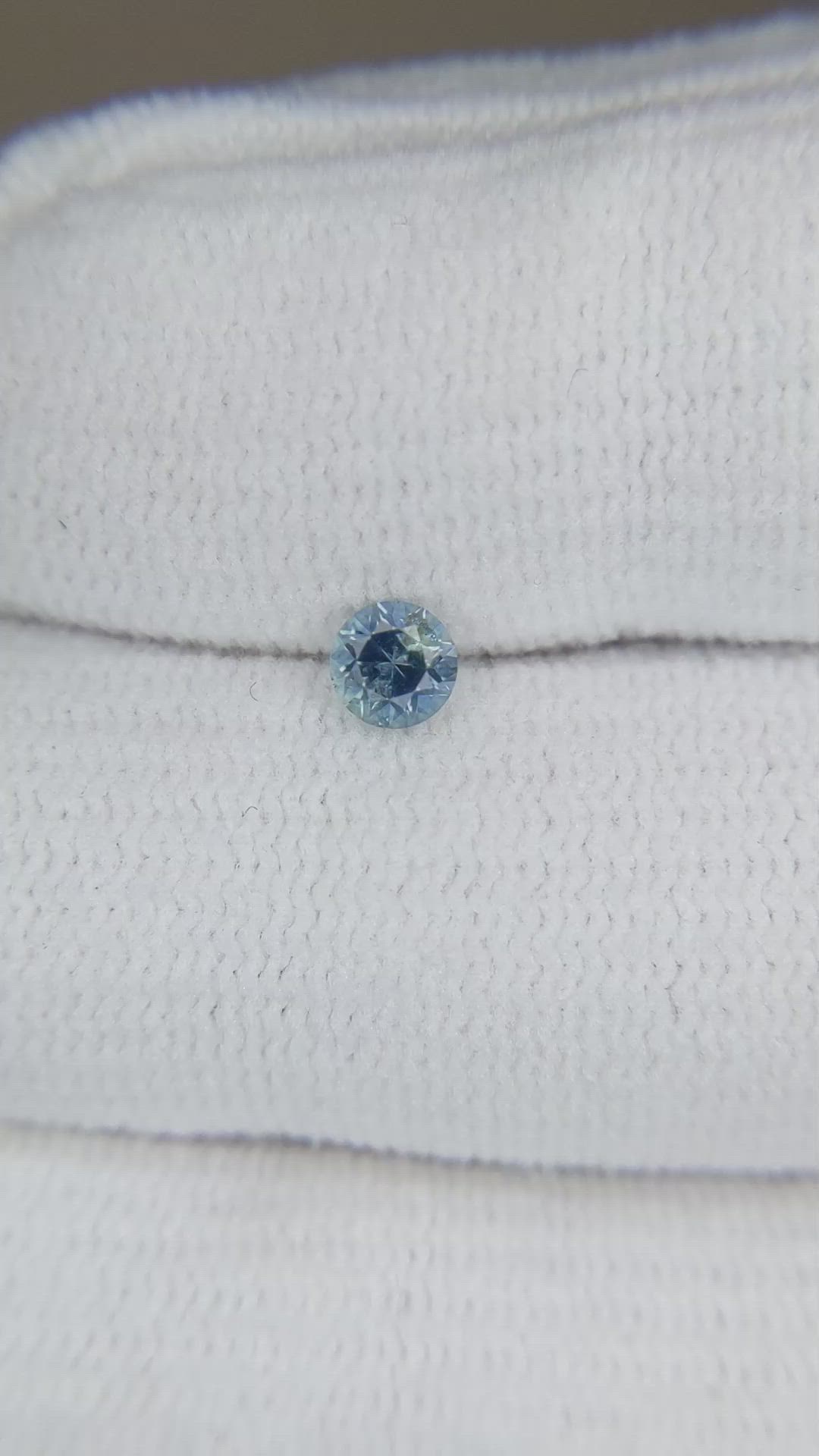 0.30 Ct. Greenish Blue Sapphire from Montana Size Video