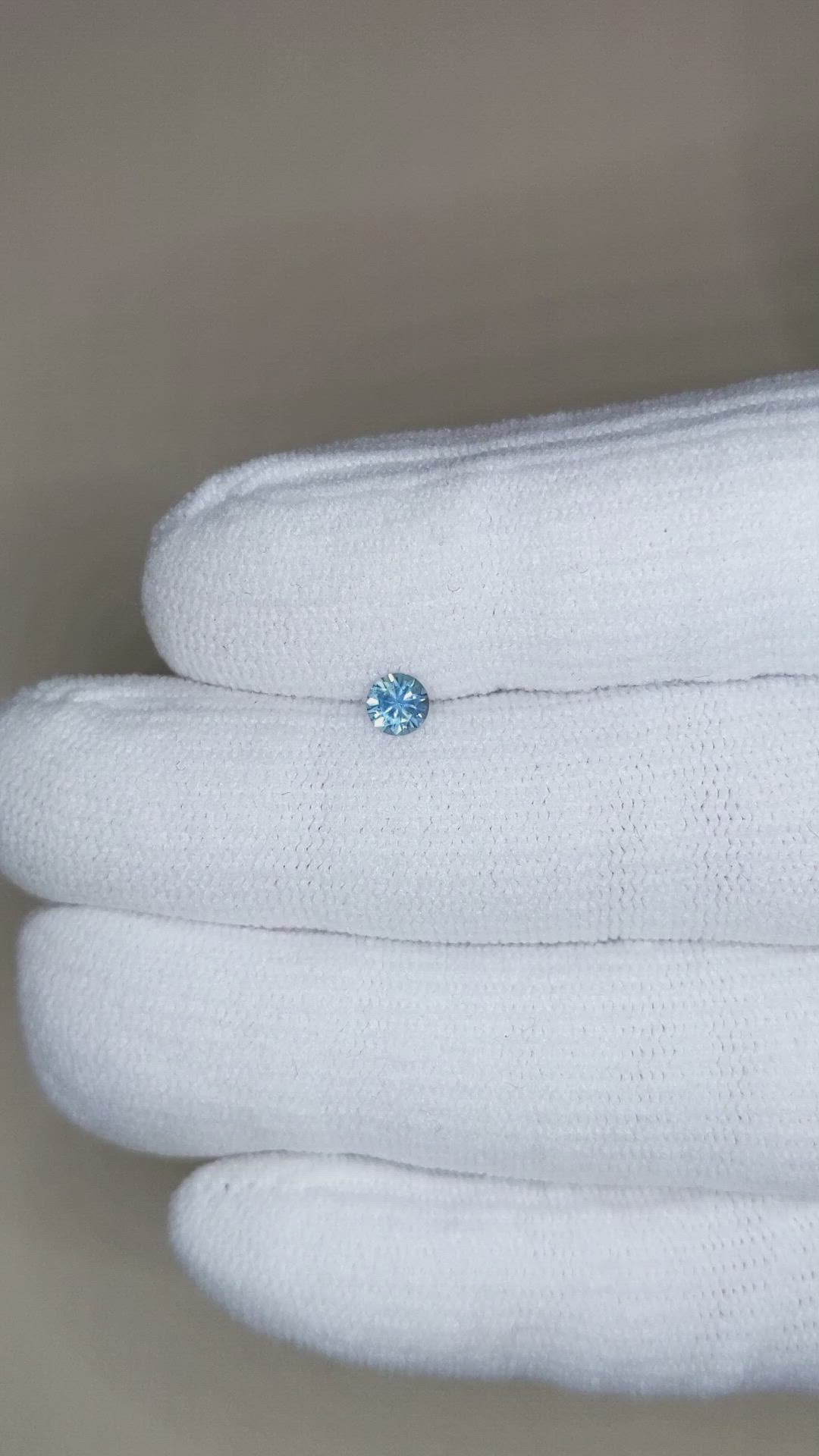0.28 Ct. Greenish Blue Sapphire from Montana Size Video
