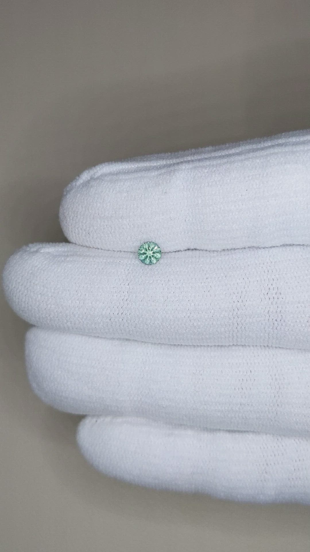 0.28 Ct. Bluish Green Sapphire from Montana Size Video