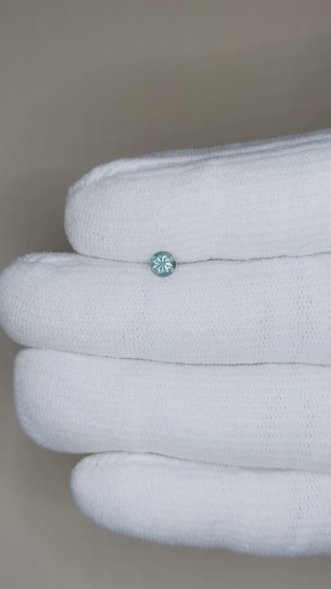 0.28 Ct. Bluish Green Sapphire from Montana Size Video