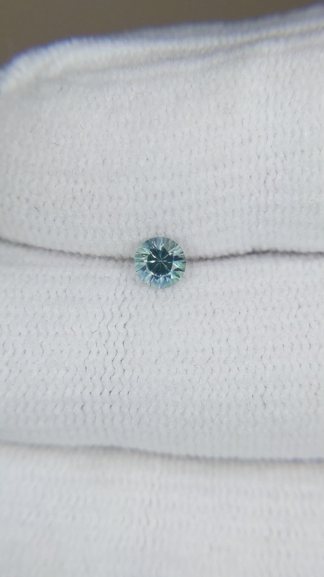 0.28 Ct. Bluish Green Sapphire from Montana Size Video