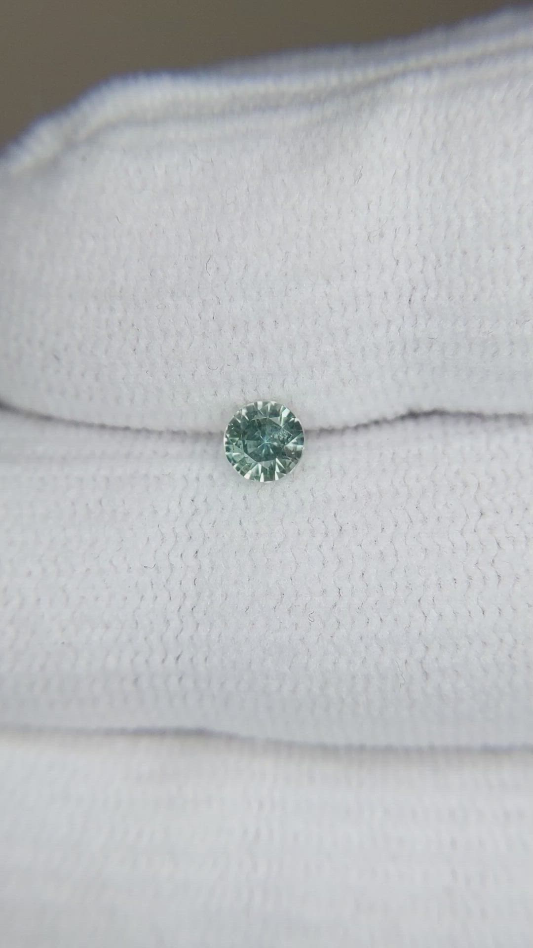 0.28 Ct. Green Sapphire from Montana Size Video