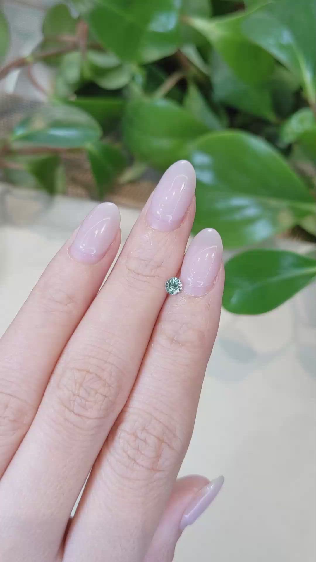 0.28 Ct. Green Sapphire from Montana Size Video