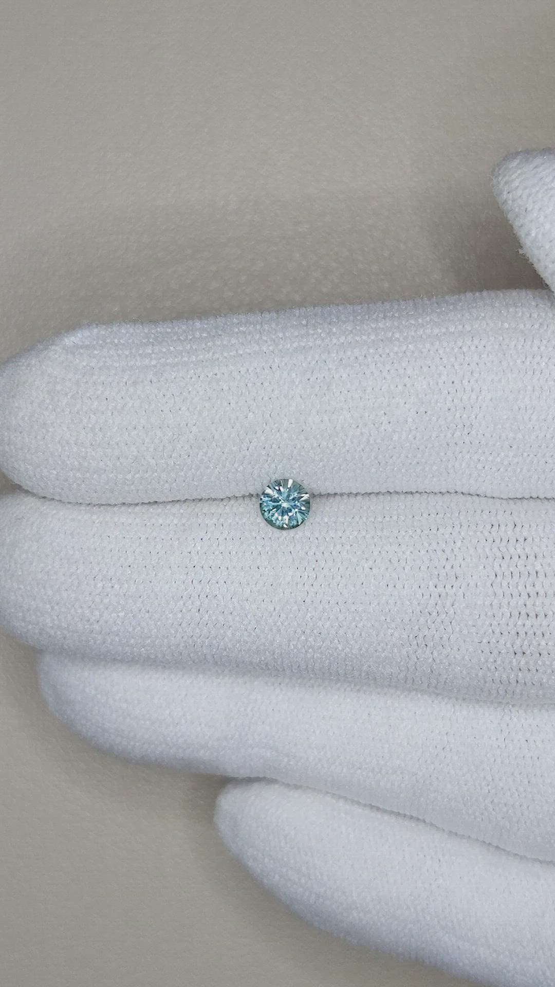 0.28 Ct. Greenish Blue Sapphire from Montana Size Video