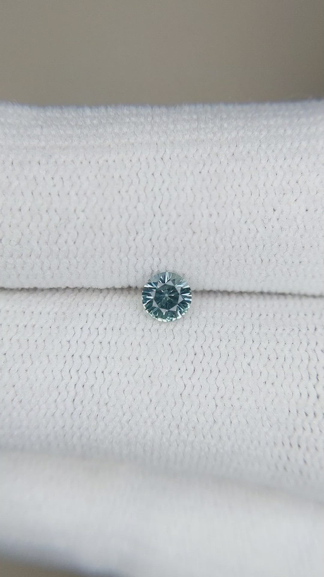 0.28 Ct. Greenish Blue Sapphire from Montana Size Video