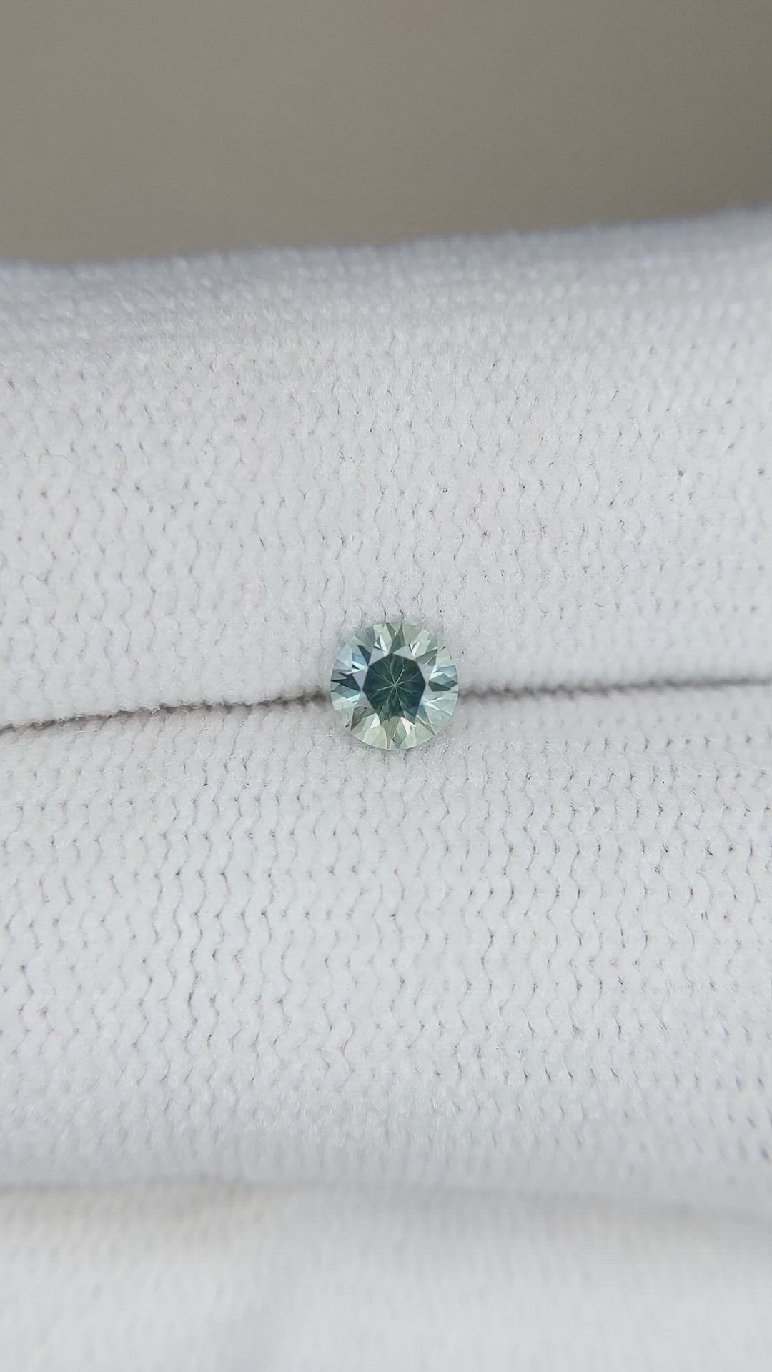 0.28 Ct. Bluish Green Sapphire from Montana Size Video
