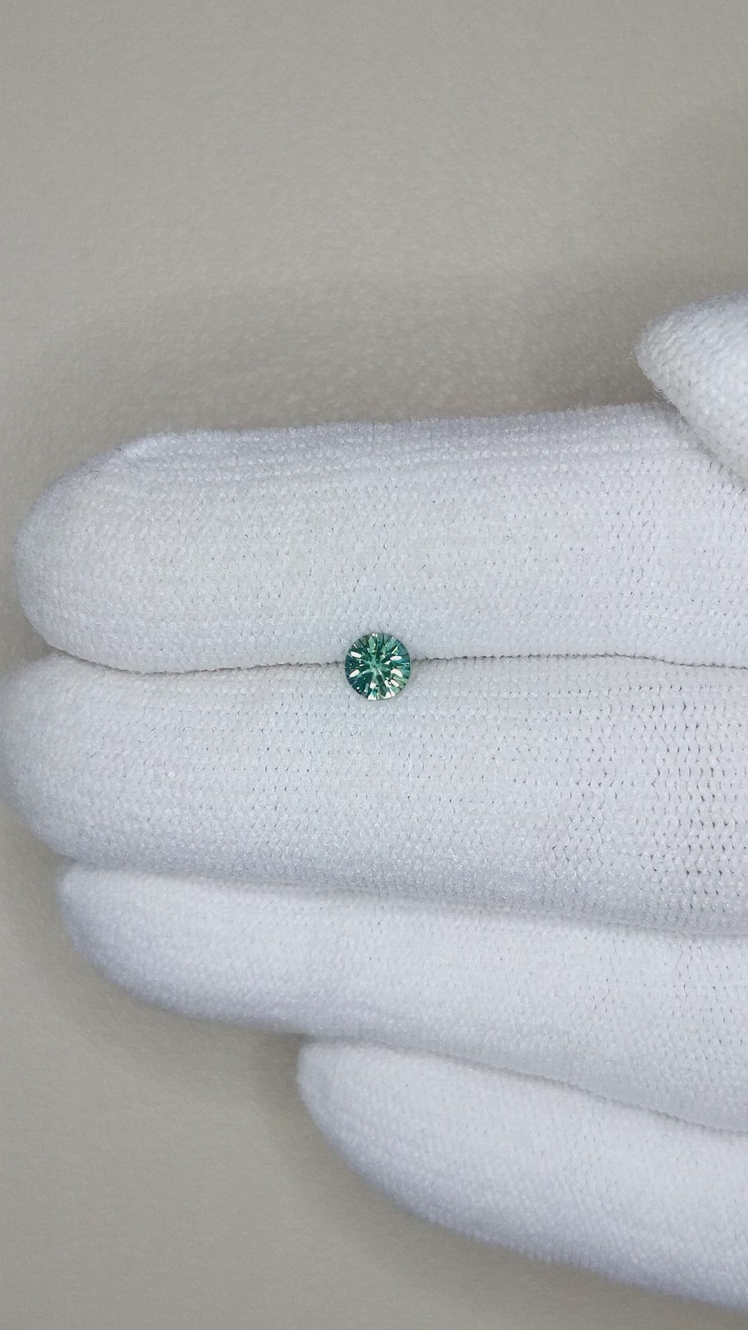 0.29 Ct. Green Sapphire from Montana Size Video