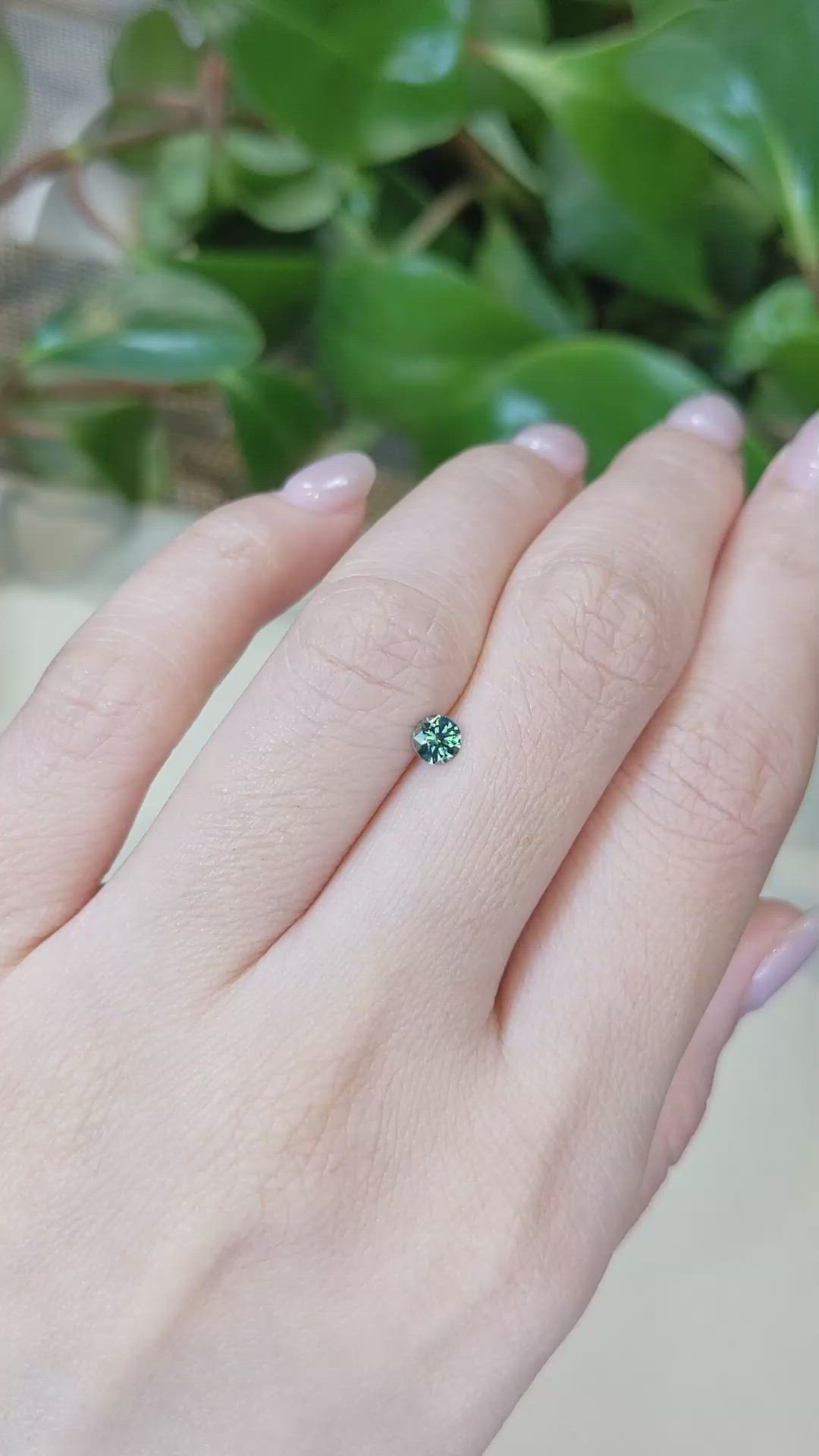 0.29 Ct. Green Sapphire from Montana Size Video