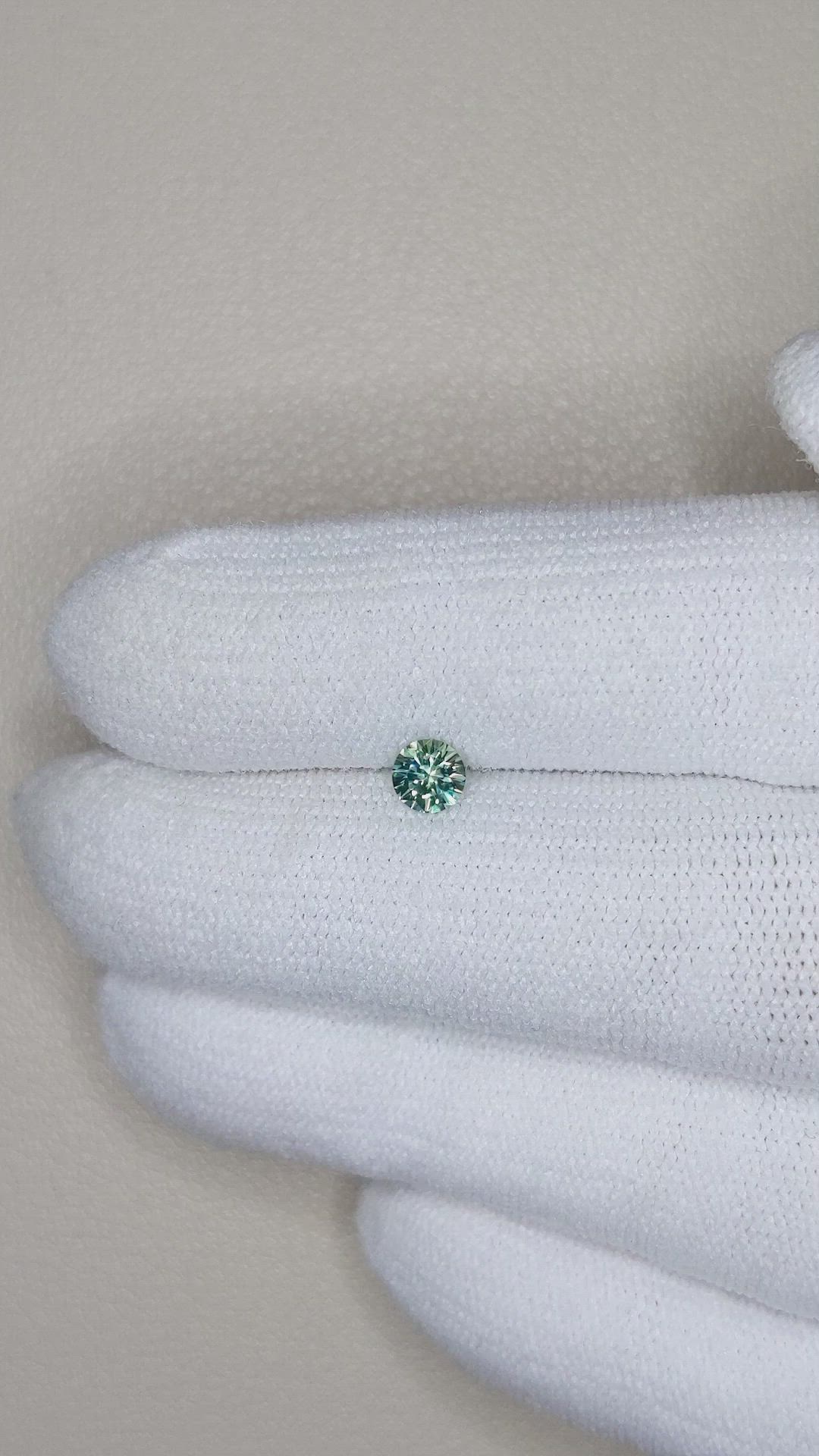 0.32 Ct. Green Sapphire from Montana Size Video