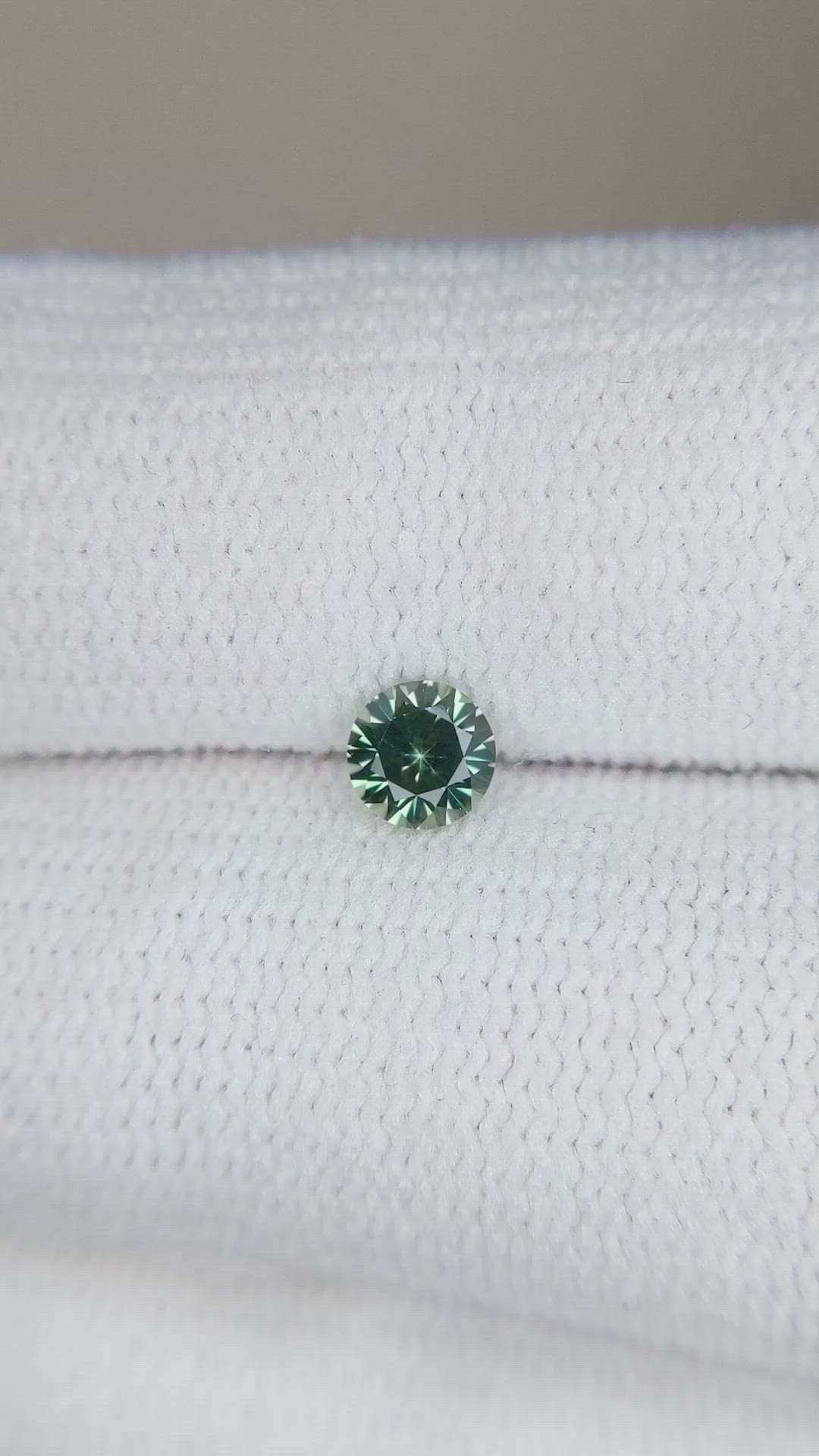 0.32 Ct. Green Sapphire from Montana Size Video