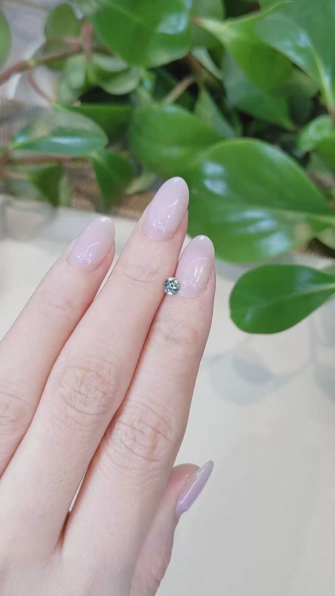 0.32 Ct. Green Sapphire from Montana Size Video