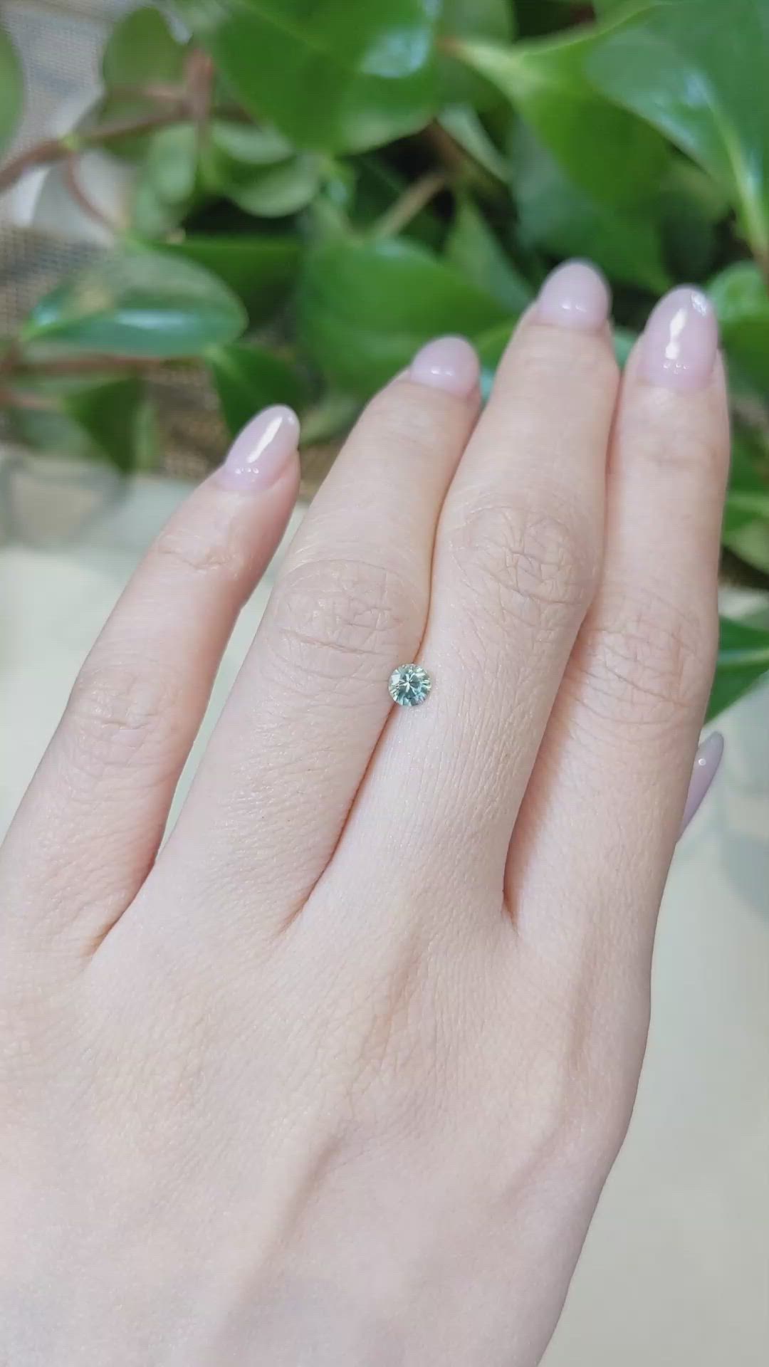 0.32 Ct. Green Sapphire from Montana Size Video