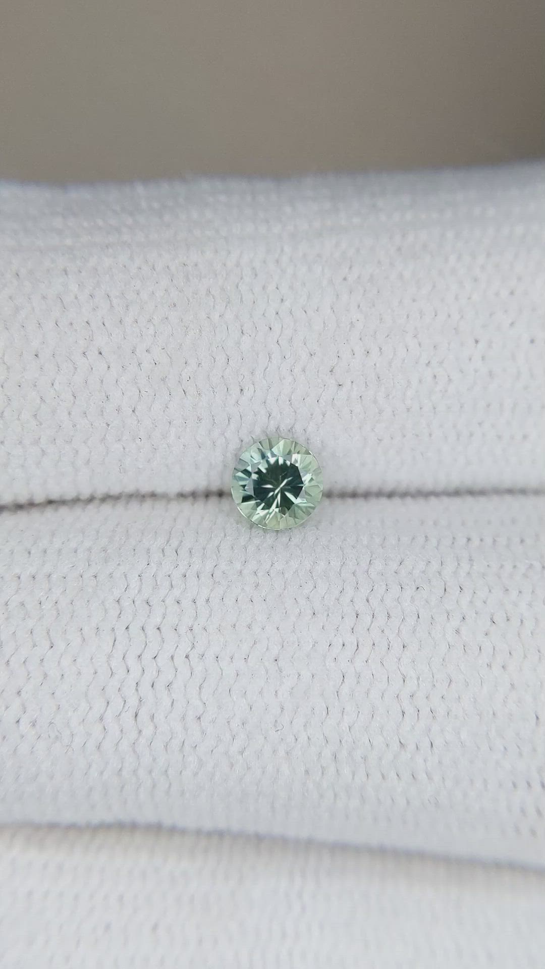 0.32 Ct. Green Sapphire from Montana Size Video