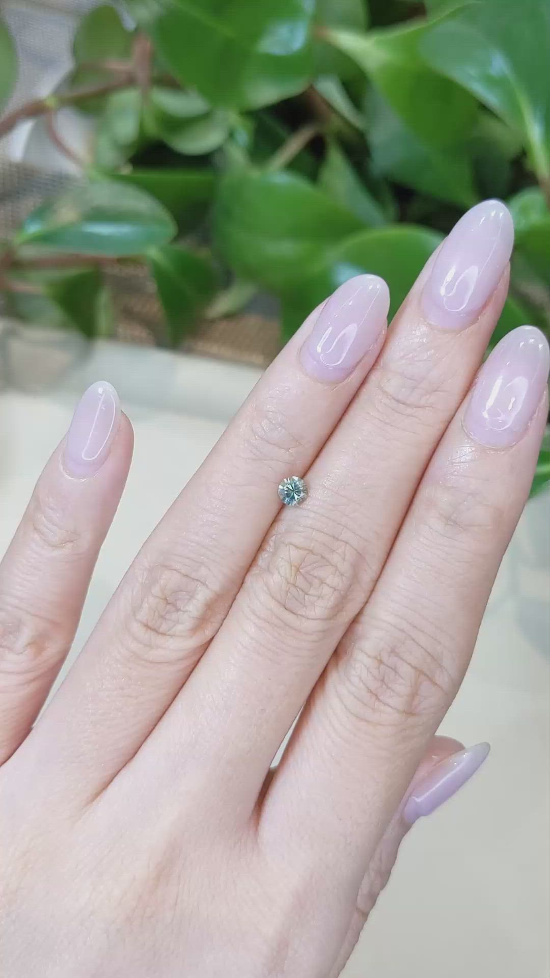 0.32 Ct. Green Sapphire from Montana Size Video