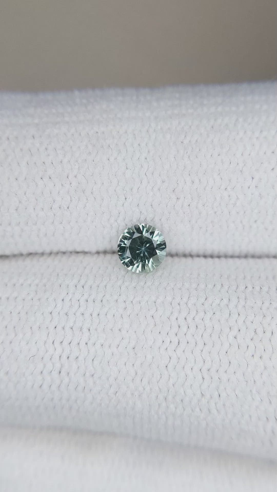 0.32 Ct. Bluish Green Sapphire from Montana Size Video