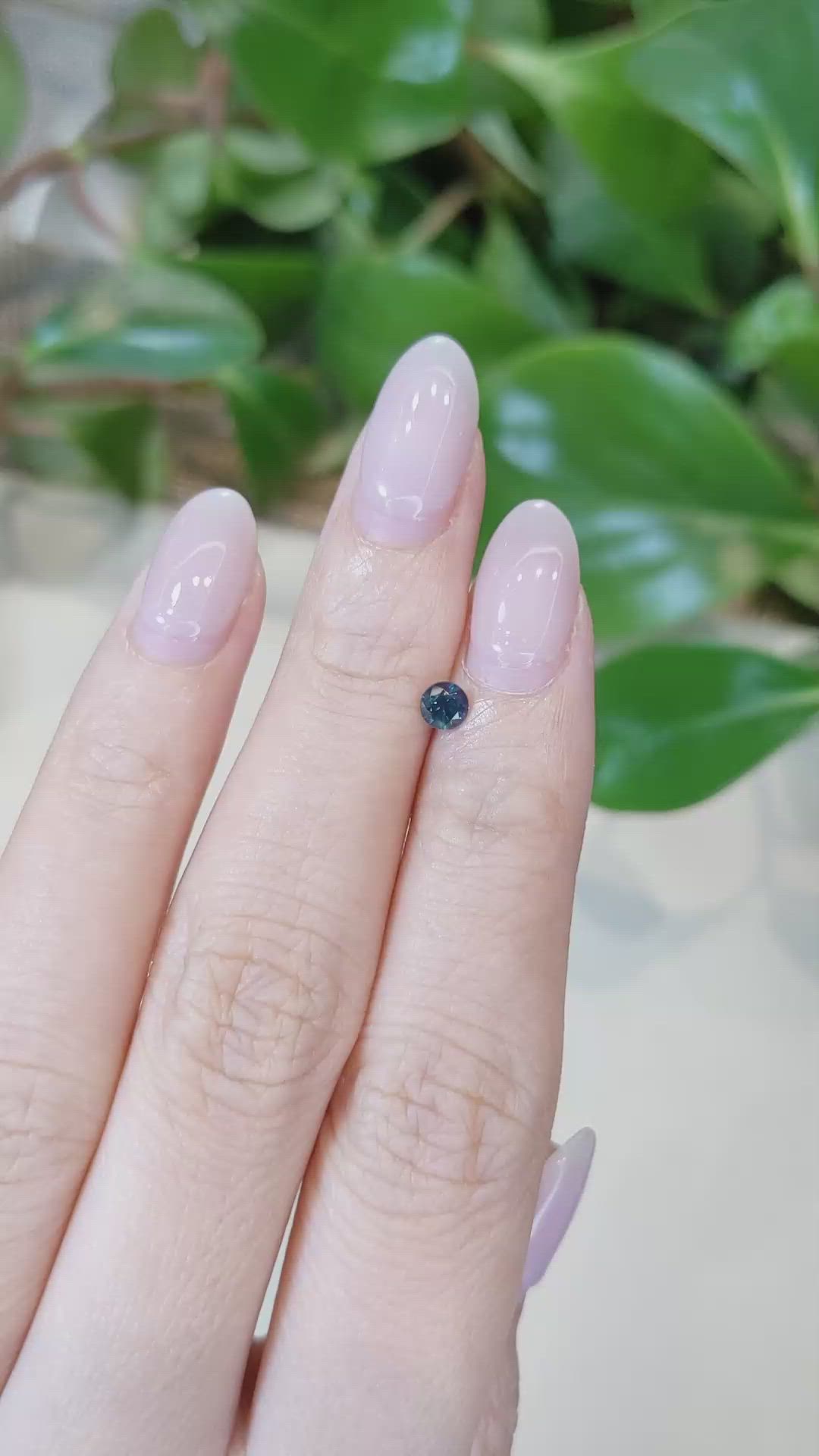 0.32 Ct. Bluish Grey Sapphire from Montana Size Video