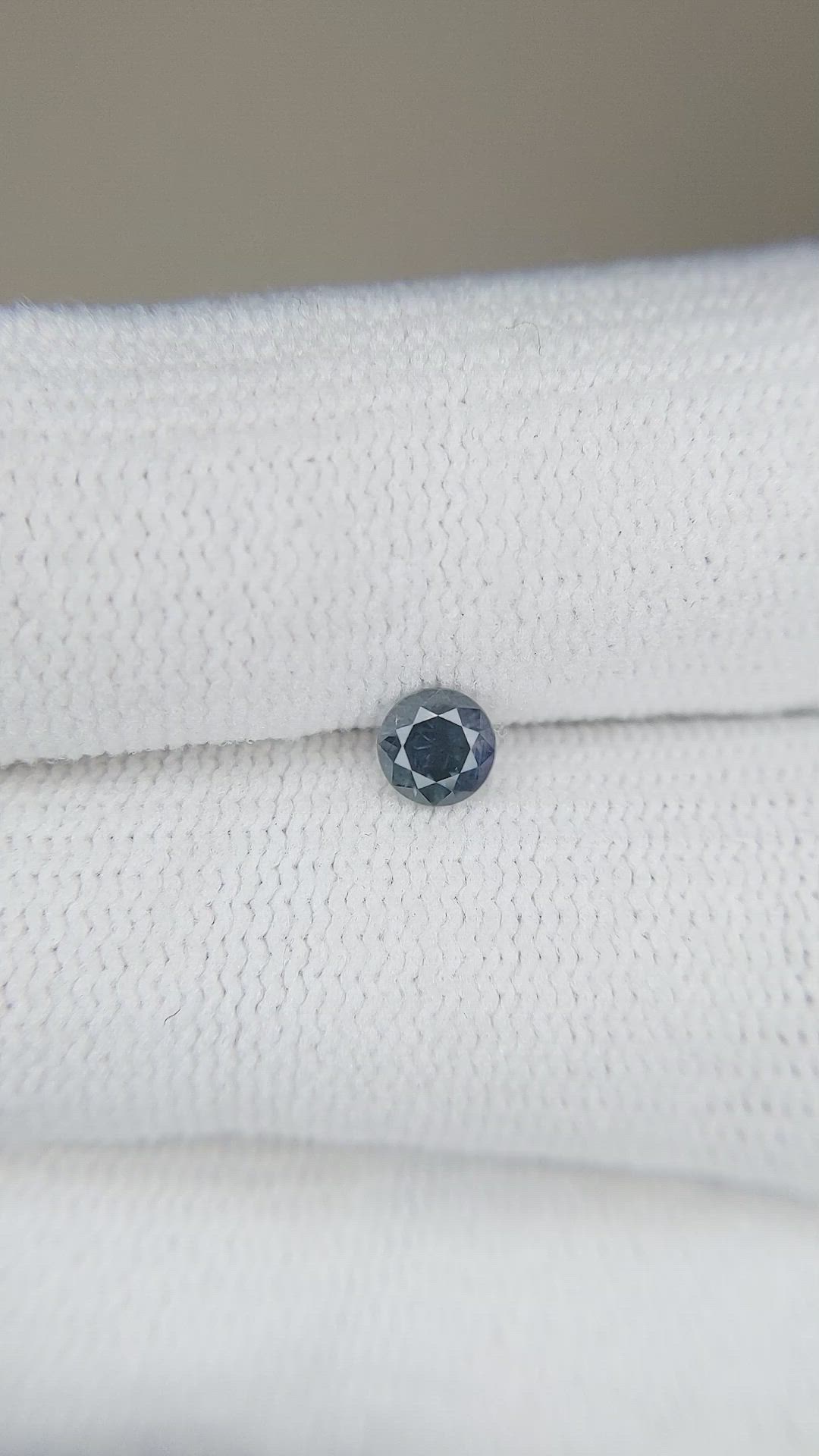 0.32 Ct. Bluish Grey Sapphire from Montana Size Video