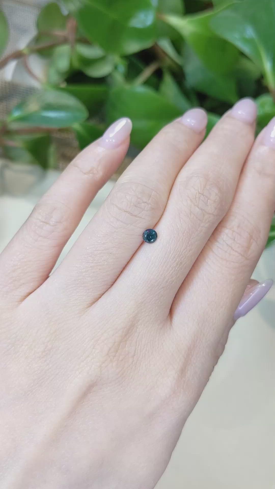 0.32 Ct. Bluish Grey Sapphire from Montana Size Video