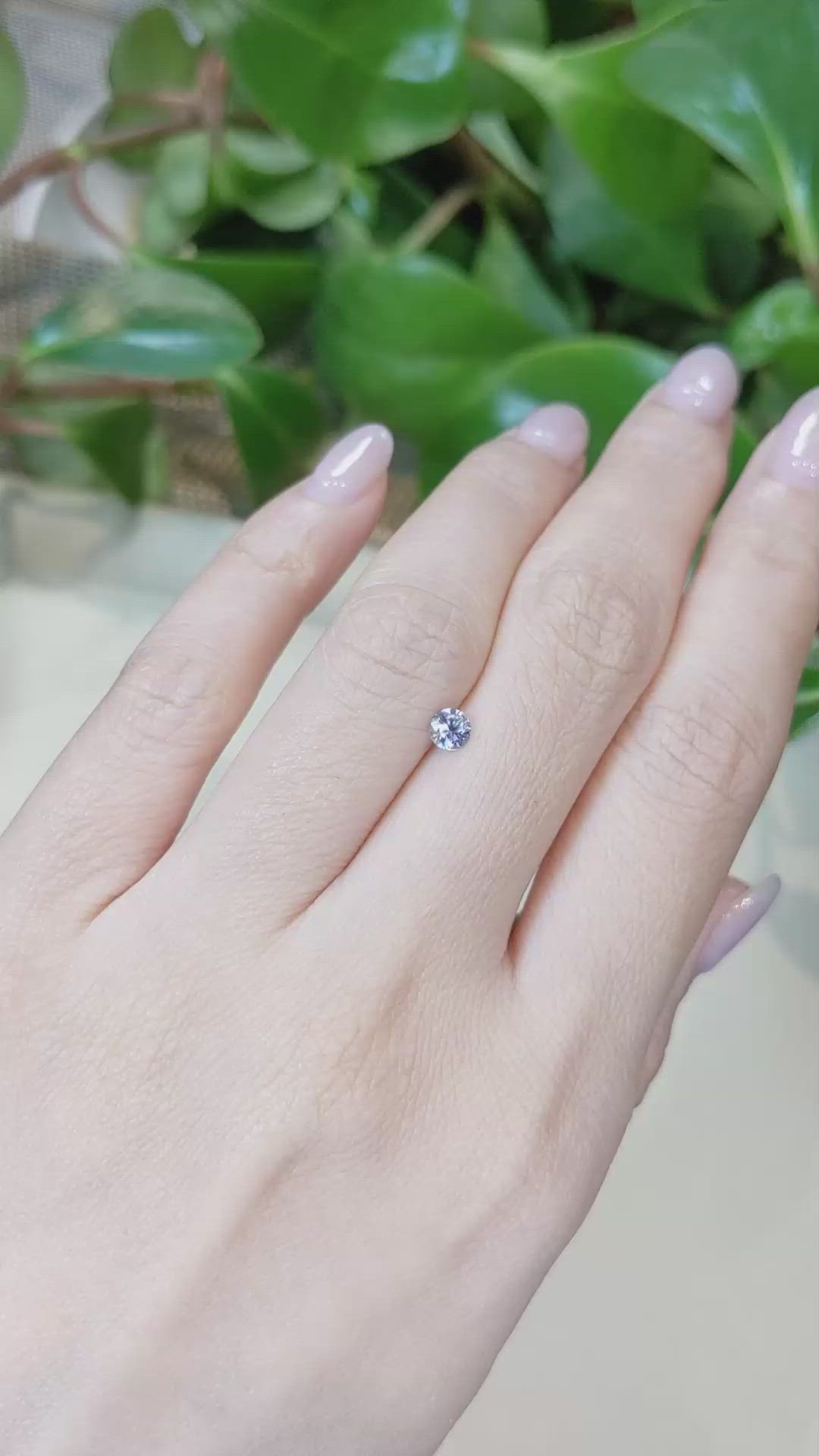 0.32 Ct. Bluish Purple Sapphire from Montana Size Video