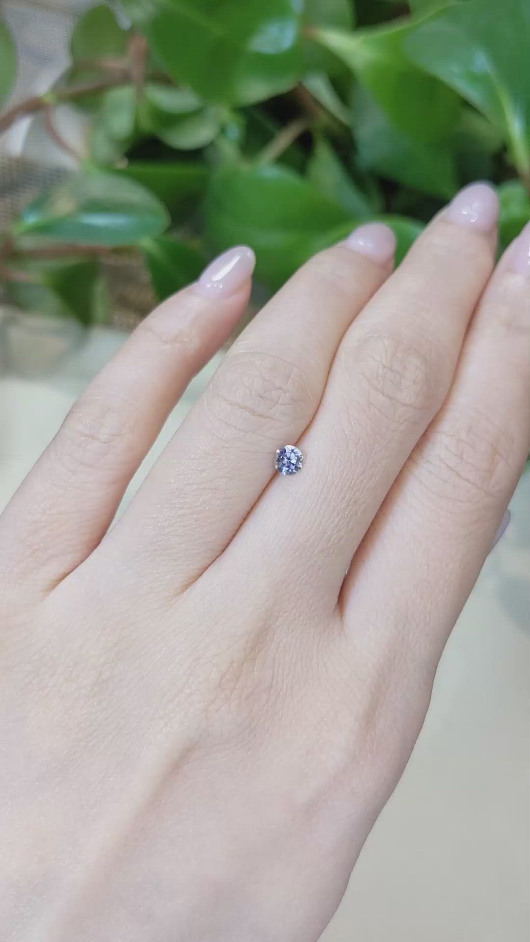 0.32 Ct. Bluish Purple Sapphire from Montana Size Video