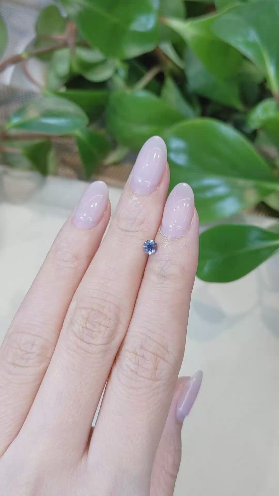 0.33 Ct. Bluish Grey Sapphire from Montana Size Video