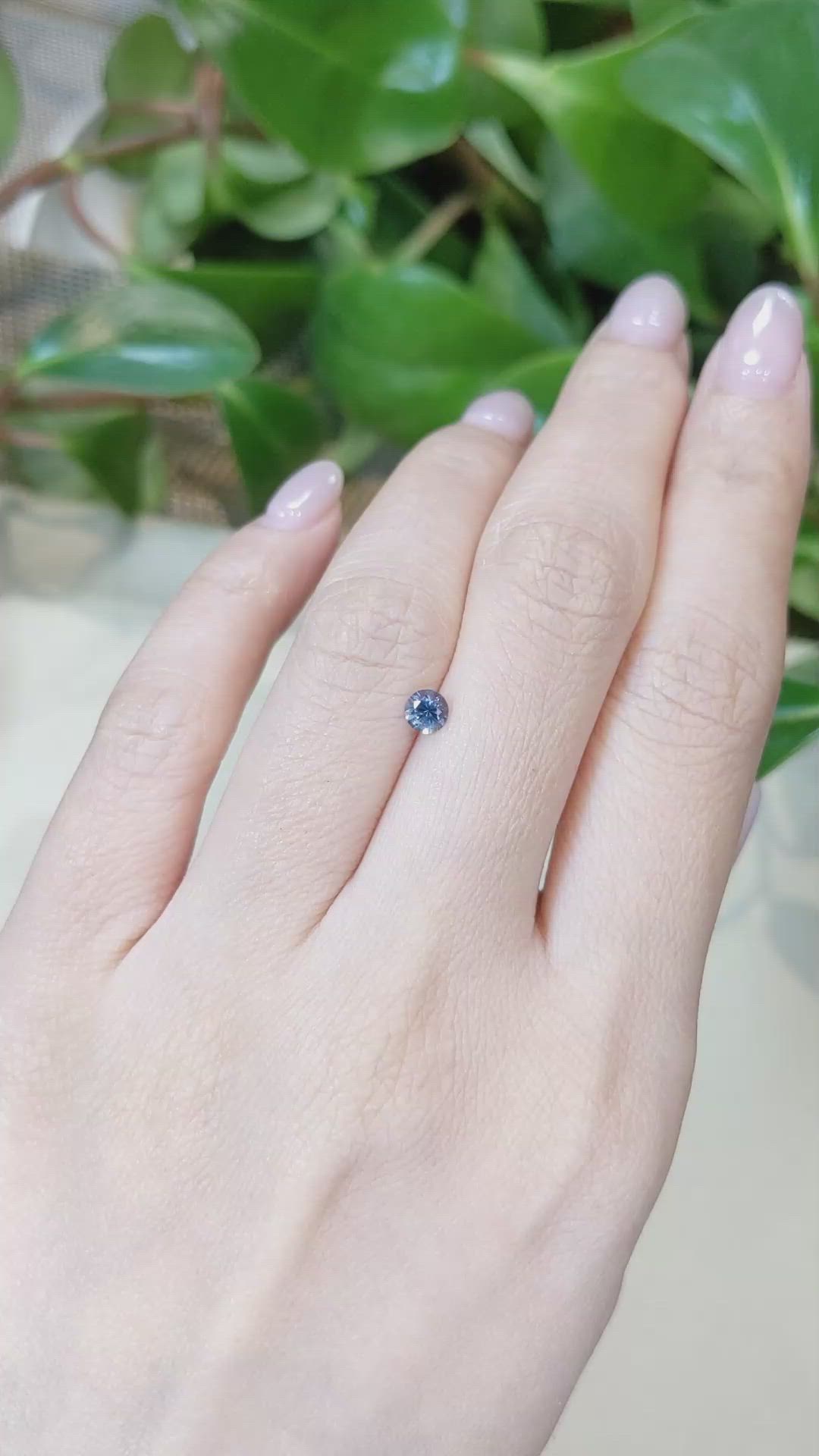 0.33 Ct. Bluish Grey Sapphire from Montana Size Video