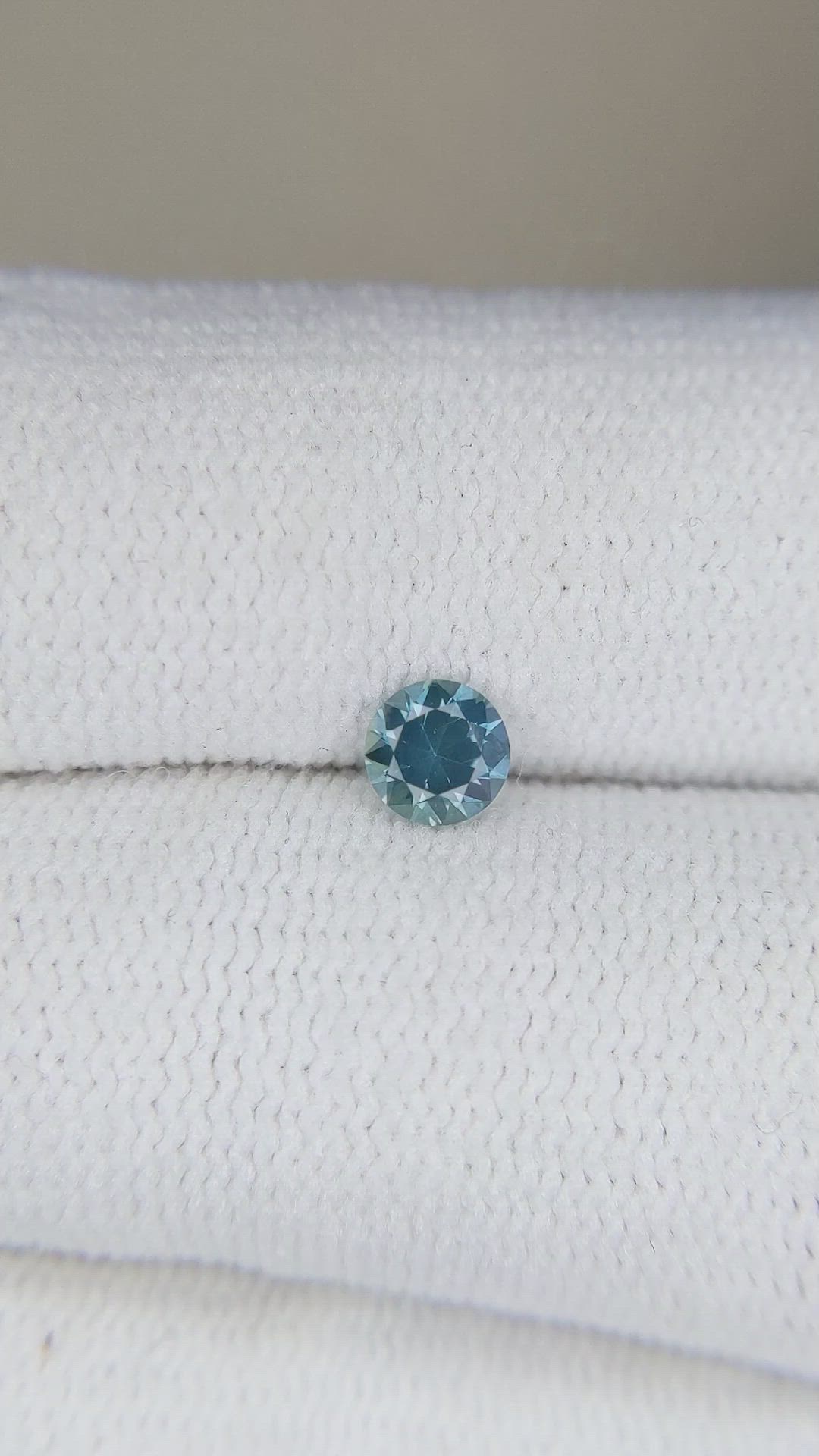 0.33 Ct. Greenish Blue Sapphire from Montana Size Video