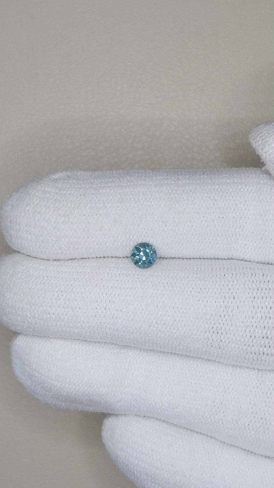 0.33 Ct. Greenish Blue Sapphire from Montana Size Video