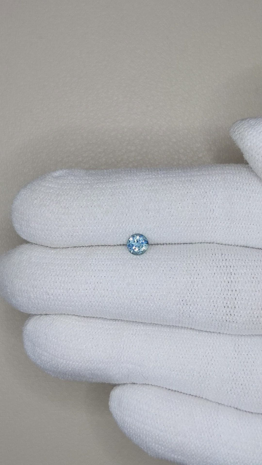 0.33 Ct. Greyish Blue Sapphire from Montana Size Video