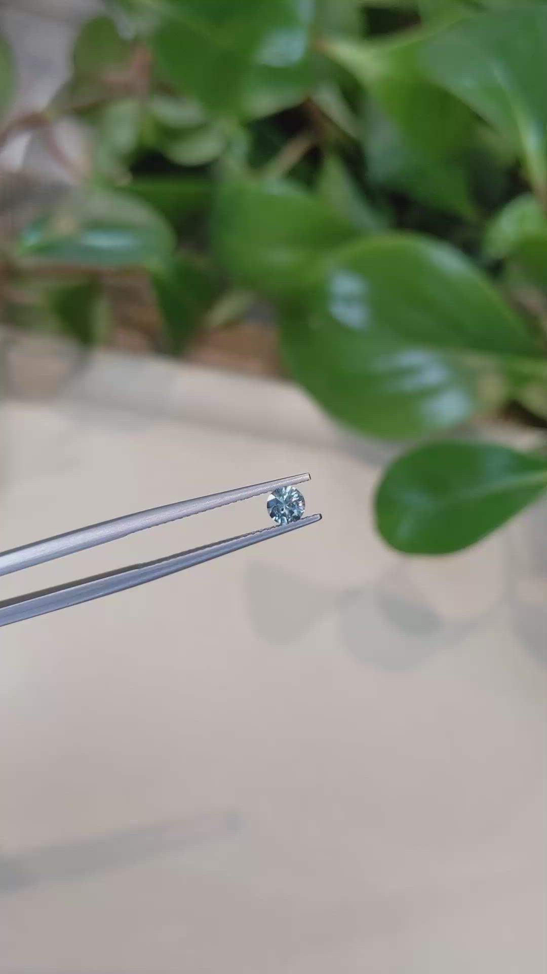 0.33 Ct. Greyish Blue Sapphire from Montana Size Video