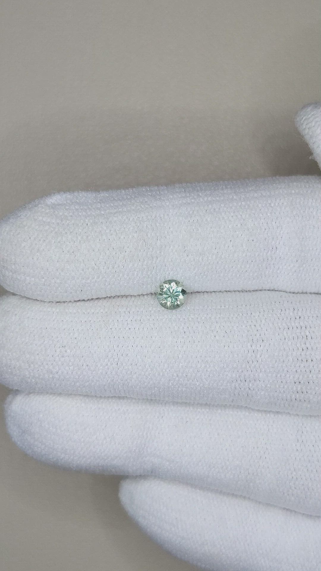 0.29 Ct. Green Sapphire from Montana Size Video