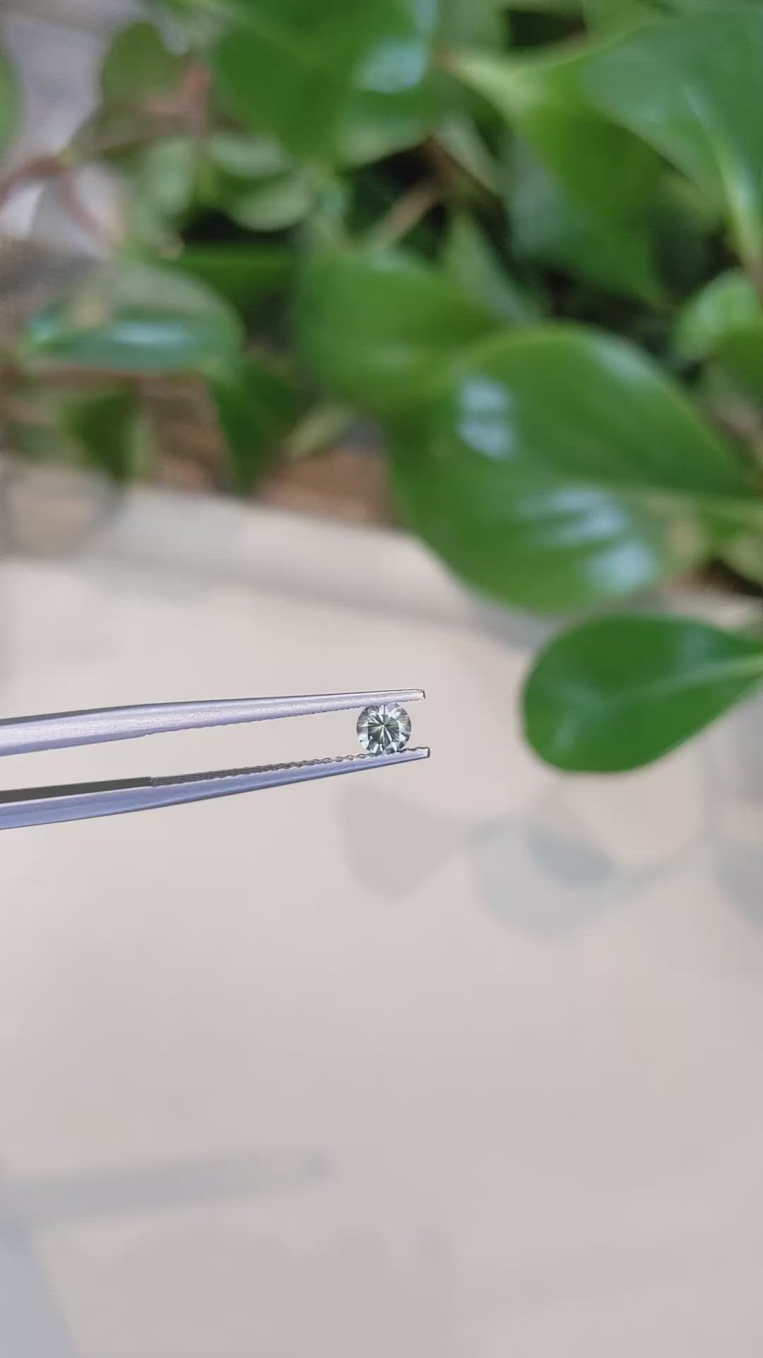 0.29 Ct. Green Sapphire from Montana Size Video